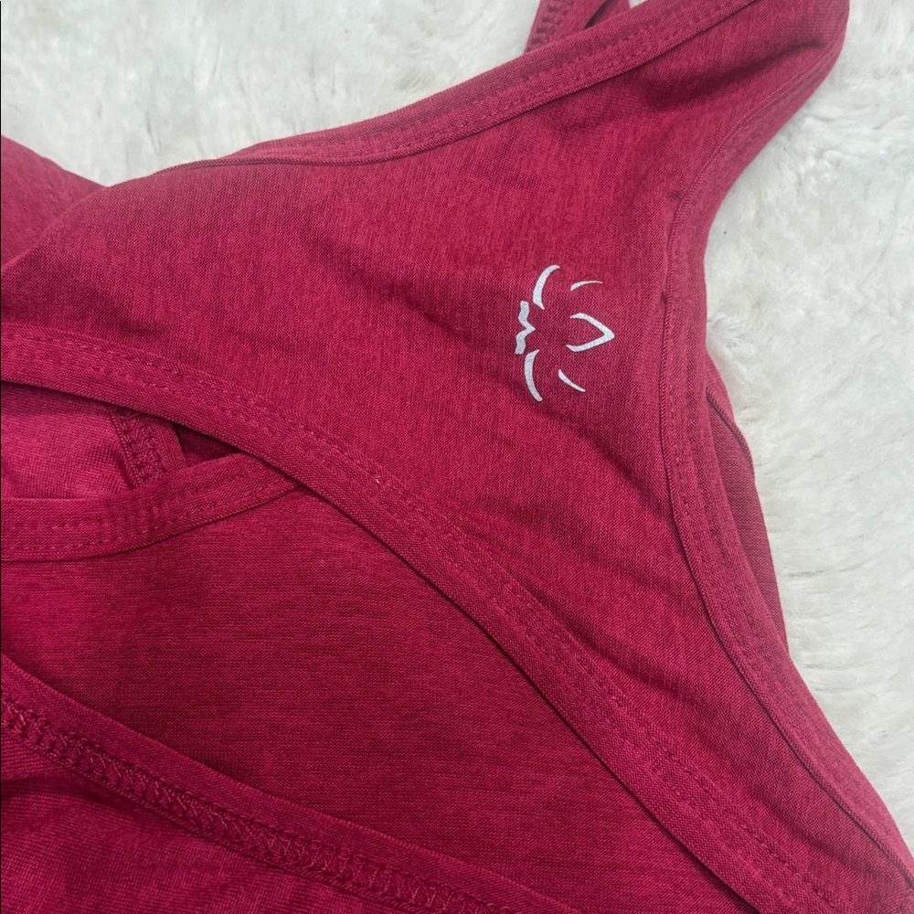 Beyond the Bump Racerback Tank in Raspberry color, S - Picture 3 of 3